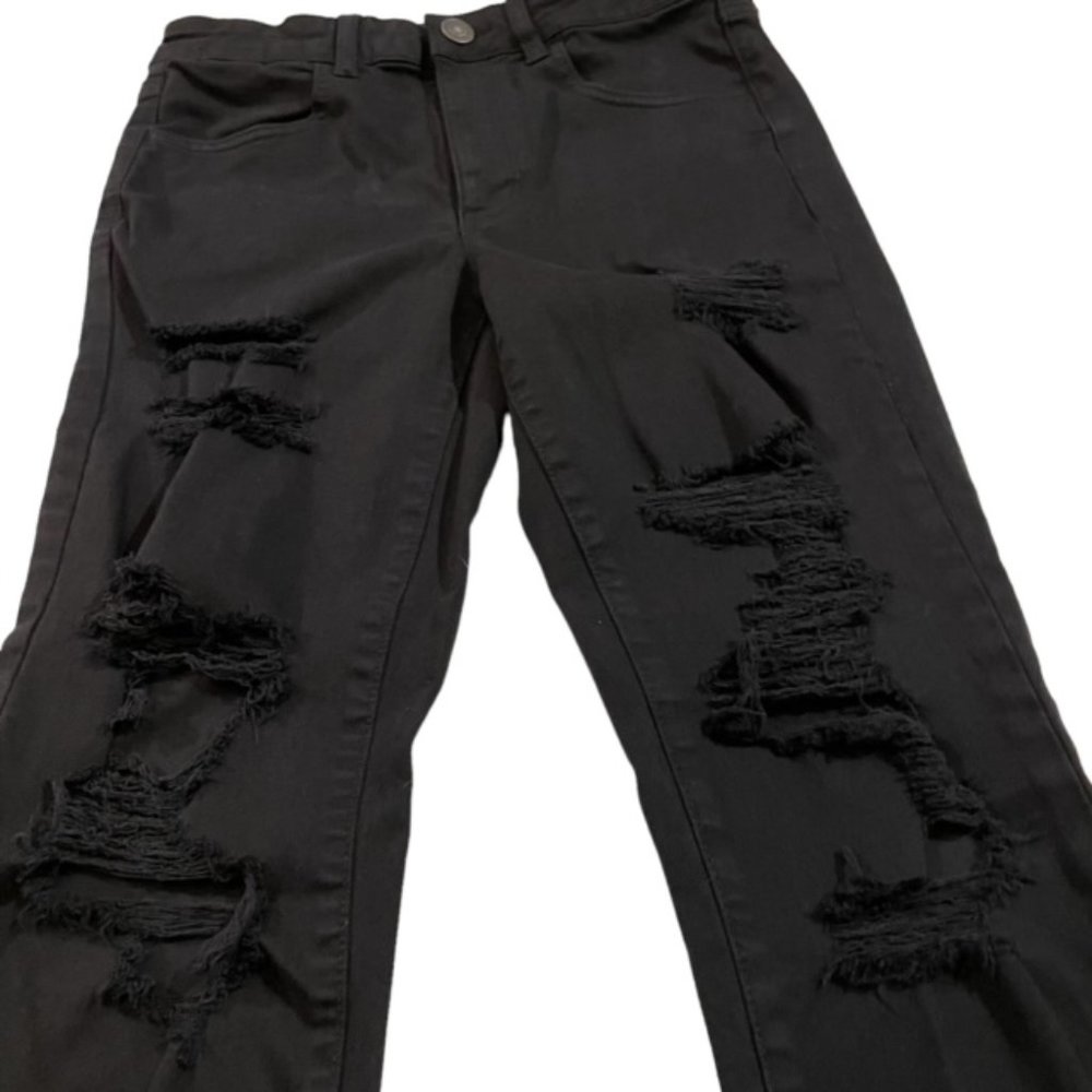 AMERICAN EAGLE NE(X)T LEVEL STRETCH HI-RISE JEGGING CROP DESTROYED - 8 REG